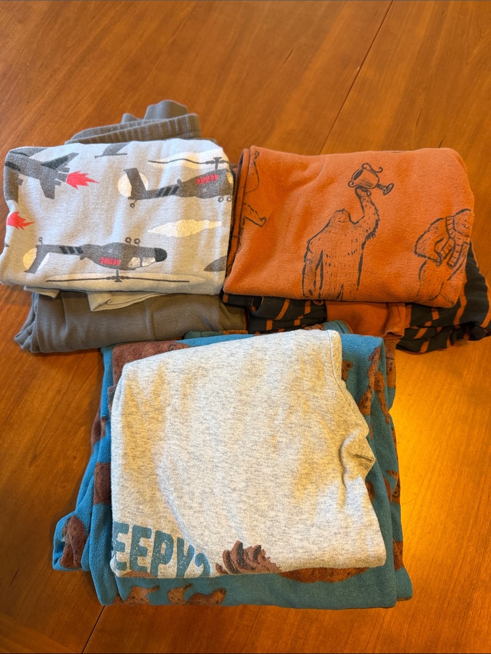 3 sets of boys size 14 Carter's pajamas long sleeves & pants